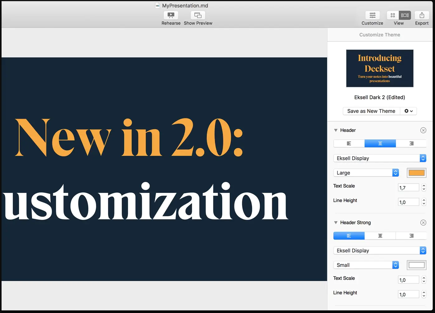 Deckset 2.0.32 -     演示文稿编辑器