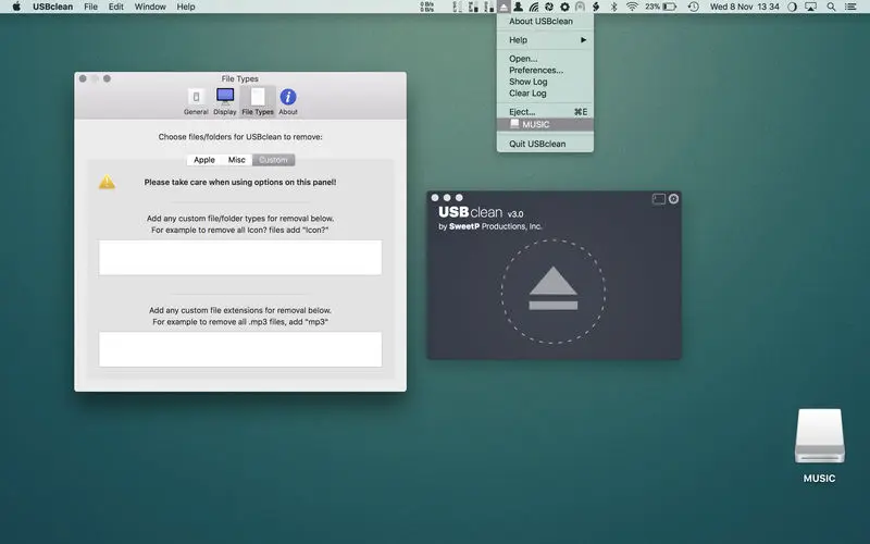 USBclean 4.1.1 -    删除外部USB驱动器的垃圾文件
