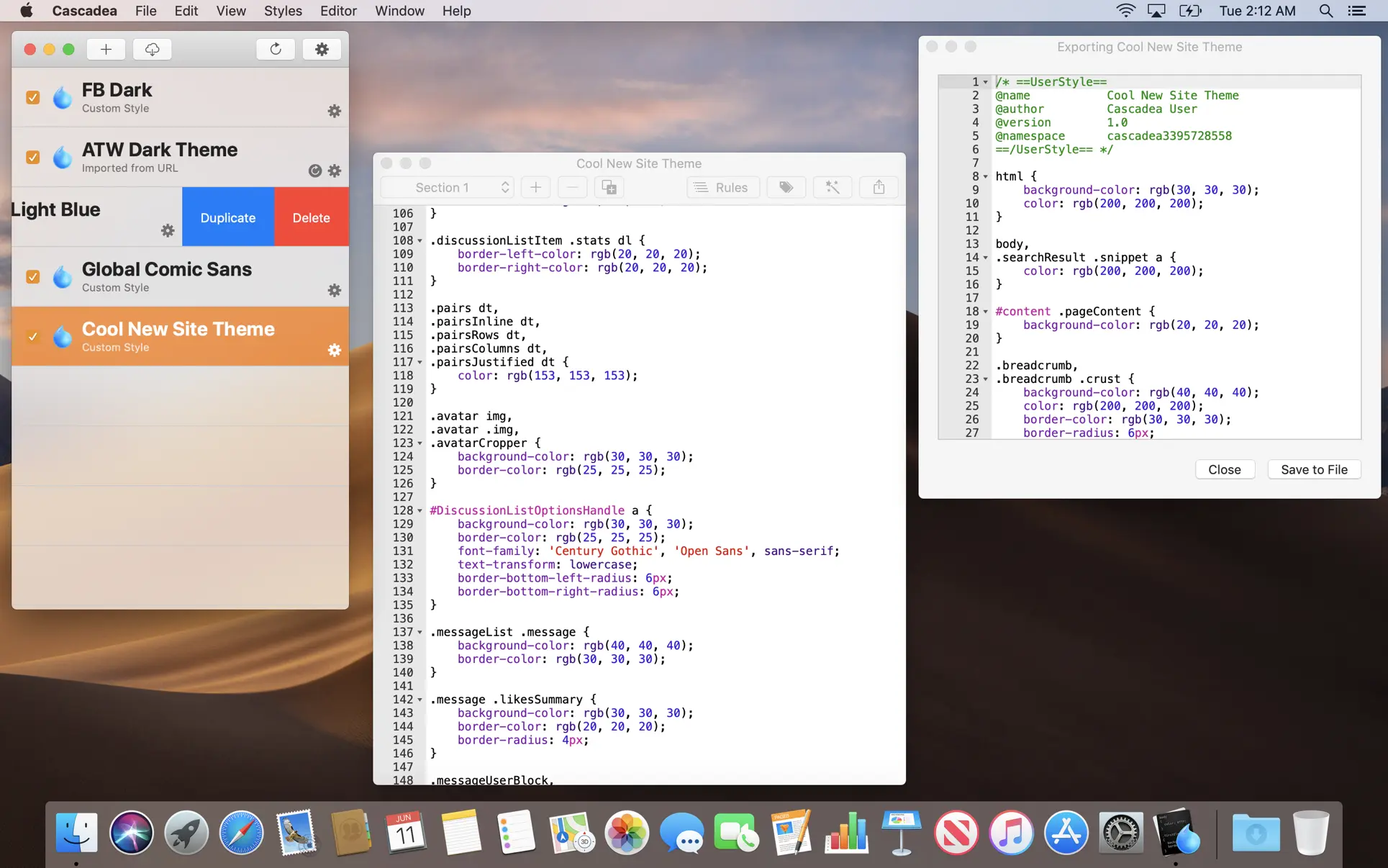 Cascadea 2.1.3 - 自定义Safari扩展样式