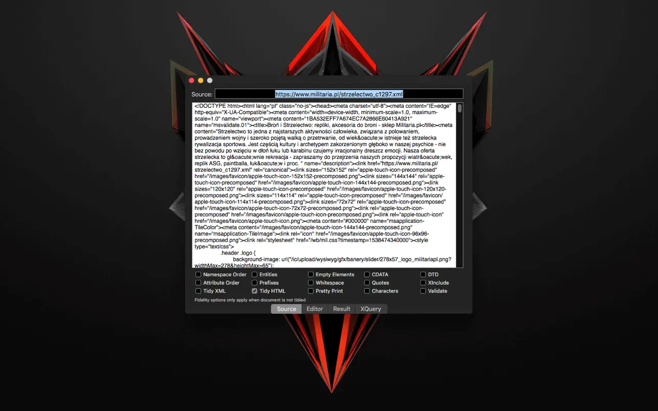 XML Browser 1.0.2 - 编辑处理web网页中的XML