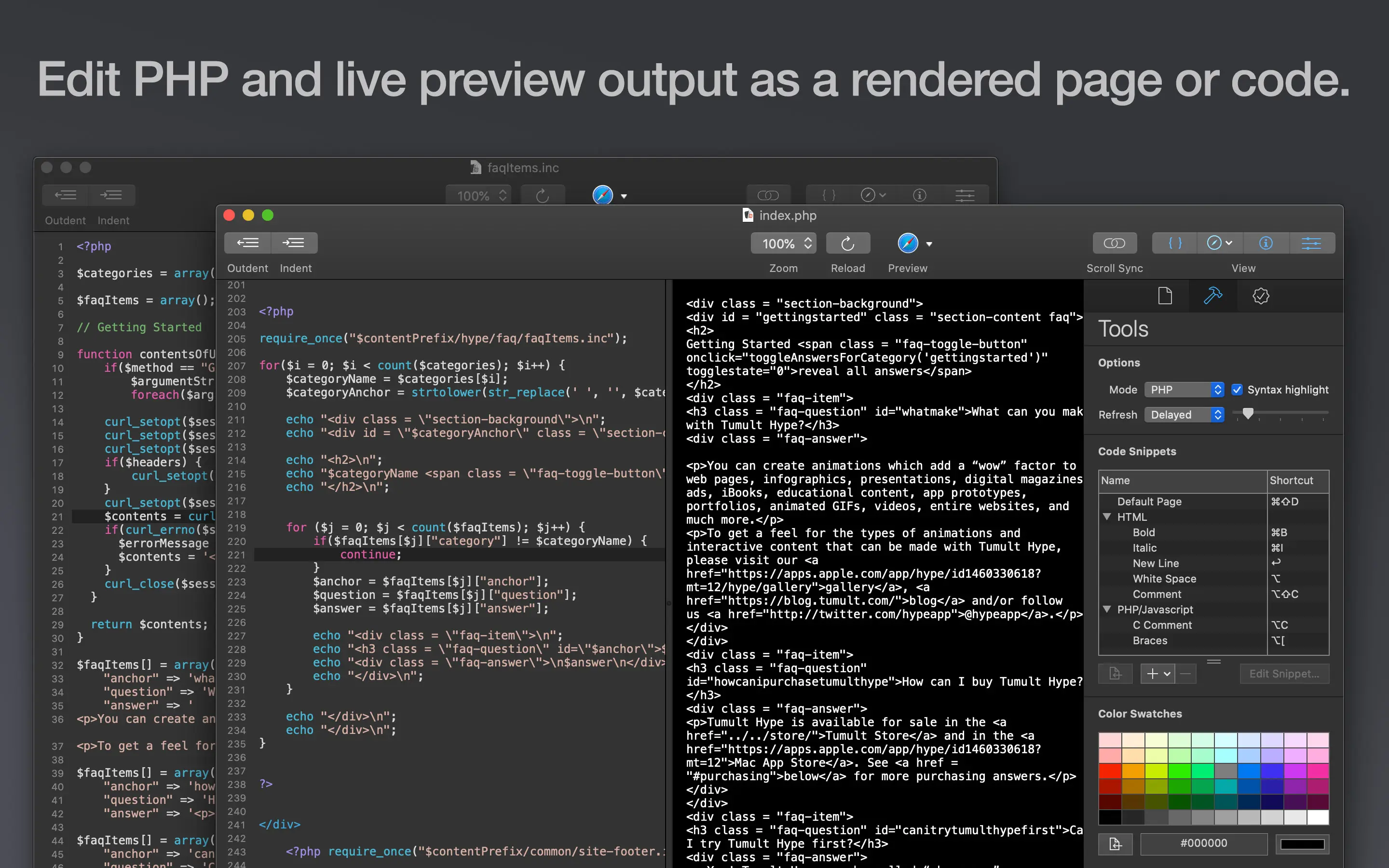 Whisk 2.6.1 - 轻量级HTML和PHP编辑器