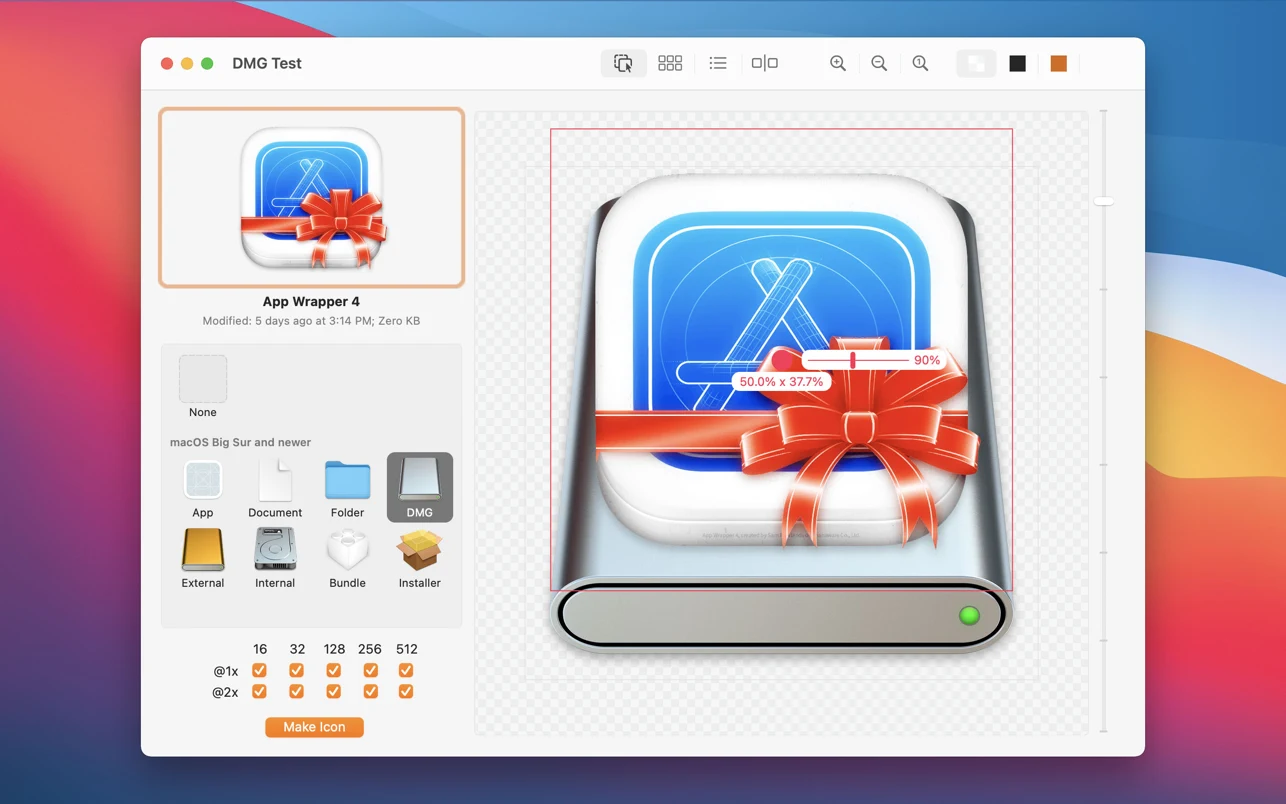 Iconographer Mini 1.2 - 创建Iconset或ICNS文件