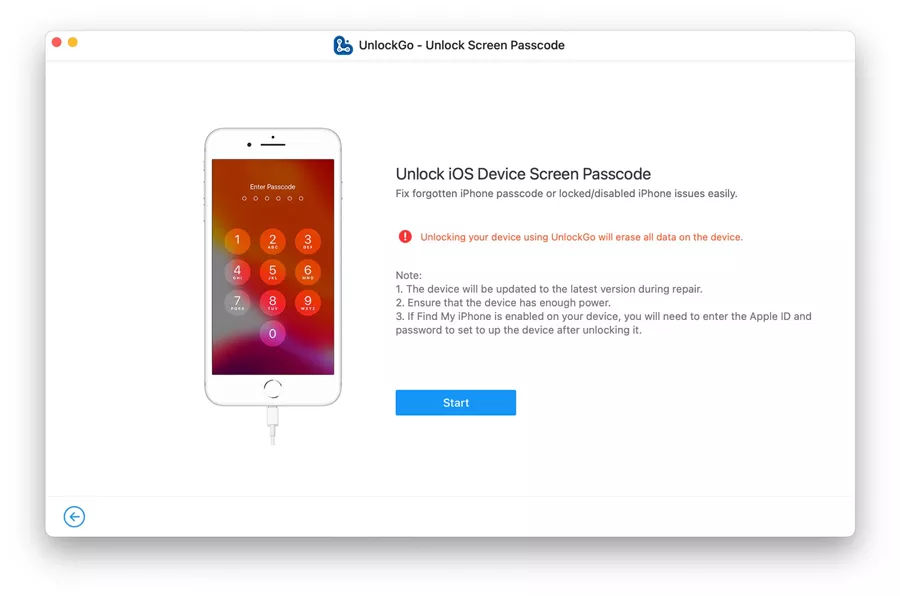 UnlockGo 5.8.0 - 解锁iPhone / iPad屏幕锁